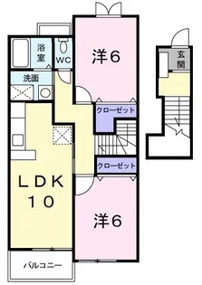 グレイス ベルD【2階】の間取り