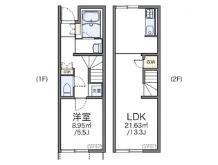 レオネクストクレセント【114号室】の間取り