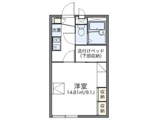 レオパレスヴィラ【202号室】の間取り