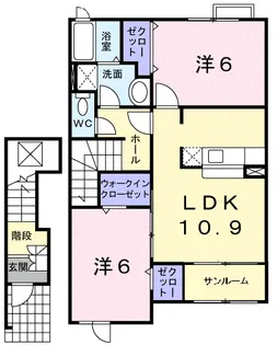 ラック ヴィラⅡ A【2階】の間取り
