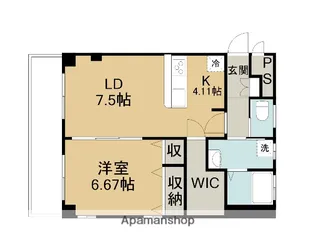 アジュールハイツⅢ【401号室】の間取り