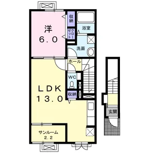 アルカンシエル B【2階】の間取り