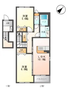 シェリー【2階】の間取り