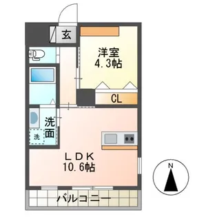 モンテリブロ【201号室】の間取り