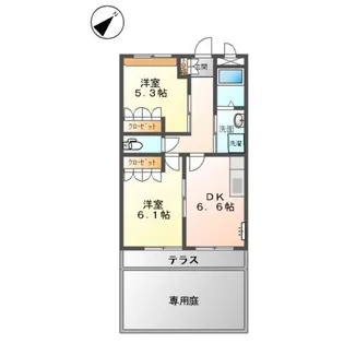 ミキスターA【1階】の間取り