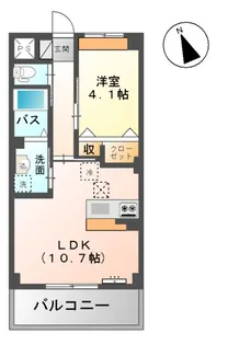 ヴェール・ムース南安長【2階】の間取り