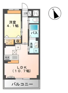 ヴェール・ムース南安長【2階】の間取り