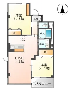 ティアクラウン【3階】の間取り