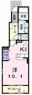 ラック ヴィラⅡ C【103号室】の間取り