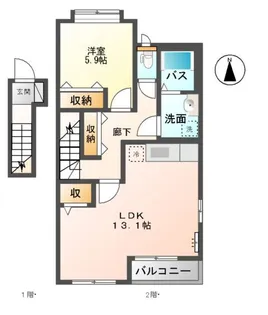 グリーン・ガーデン【201号室】の間取り