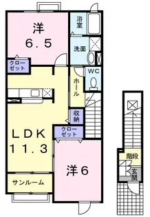 クンパーンⅡ【2階】の間取り