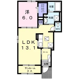 クレール・リード A【1階】の間取り