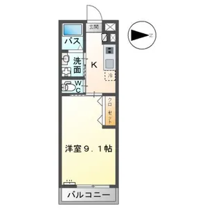 パン・リヴィエール【1階】の間取り