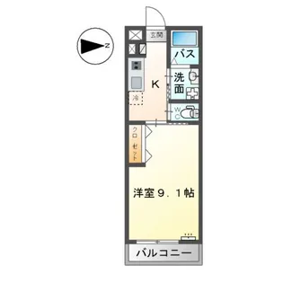 パン・リヴィエール【1階】の間取り