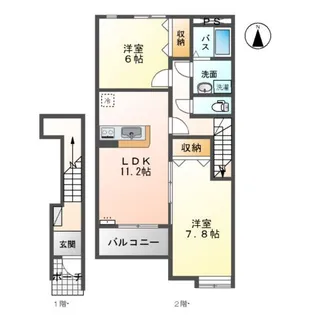 奏(カナデ)【2階】の間取り