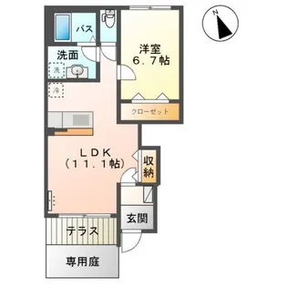 ルミナーレ【103号室】の間取り