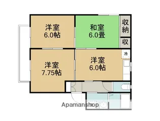 シーブリームB【1階】の間取り