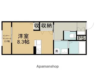 シャーメゾンアルフラット南栄【2階】の間取り