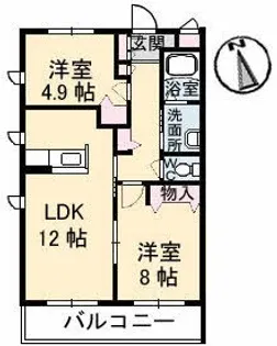メゾン・はなみずき【1階】の間取り