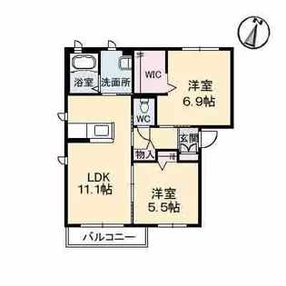 オーラル C棟【2階】の間取り