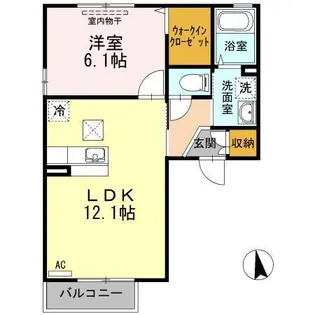 クレシエンド B棟【1階】の間取り