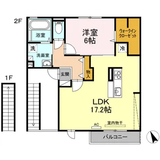 SUMIRE A棟【201号室】の間取り