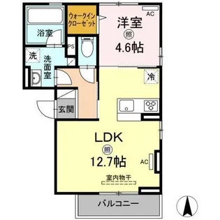 ディアコート湖山Ⅱ【2階】の間取り