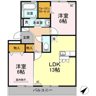 リビングタウン浜坂【3階】の間取り