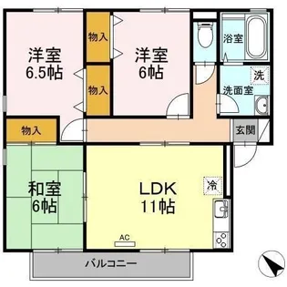 ハイカムール米原 A棟【1階】の間取り