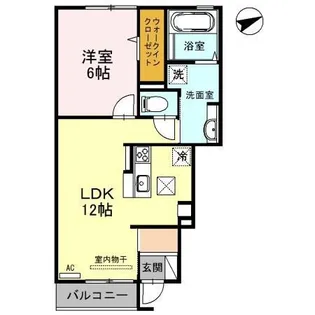 コマース グローリー【1階】の間取り