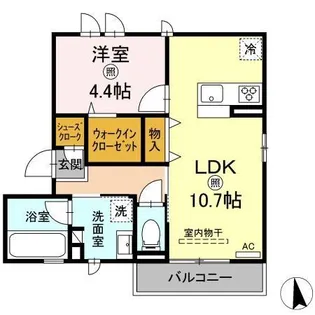 サザンメトロ554【2階】の間取り