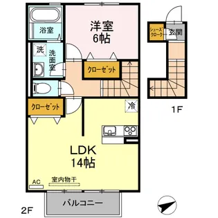 湖山ハイツ【2階】の間取り