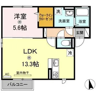 ウィングS【2階】の間取り