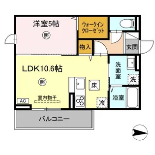 セントラルIWAMI TYPEー2【1階】の間取り