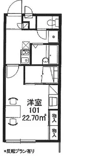 レオパレスヤマサ【206号室】の間取り