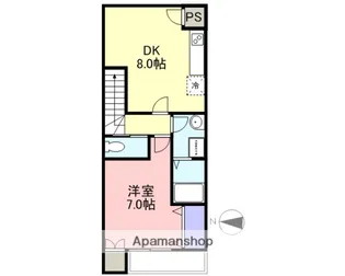 グランシティ D棟【203号室】の間取り
