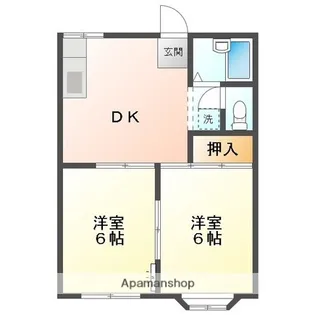 吉井ハイツA棟【1階】の間取り