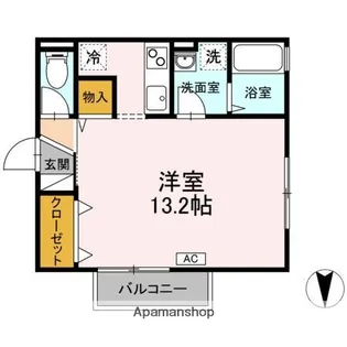 カサブランカ【205号室】の間取り