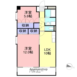 エステートサンフレッシュ【501号室】の間取り