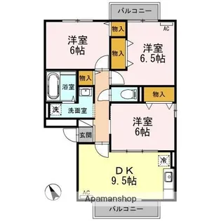 マンマミーヤB棟【205号室】の間取り