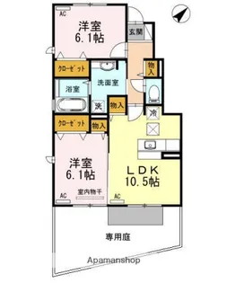 ジーニス【1階】の間取り