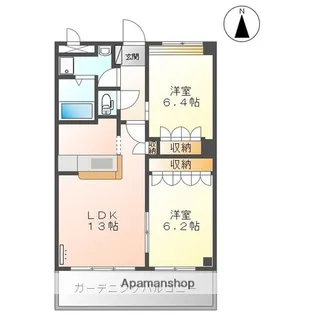 フォレストガーデンB棟【203号室】の間取り