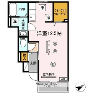 レーベンパディー【106号室】の間取り