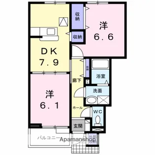 フィオーレ【103号室】の間取り