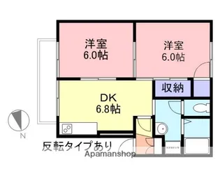 セジュール鋪倉【202号室】の間取り