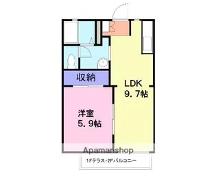 ルポ・メゾンB棟【205号室】の間取り