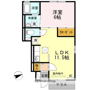 ピュアメゾン【1階】の間取り
