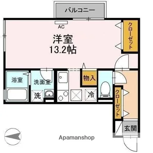 セジュールSFK A棟【102号室】の間取り