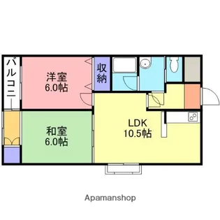シエスタ ヨナゴ【401号室】の間取り