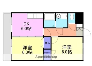 スカイマンションE【205号室】の間取り